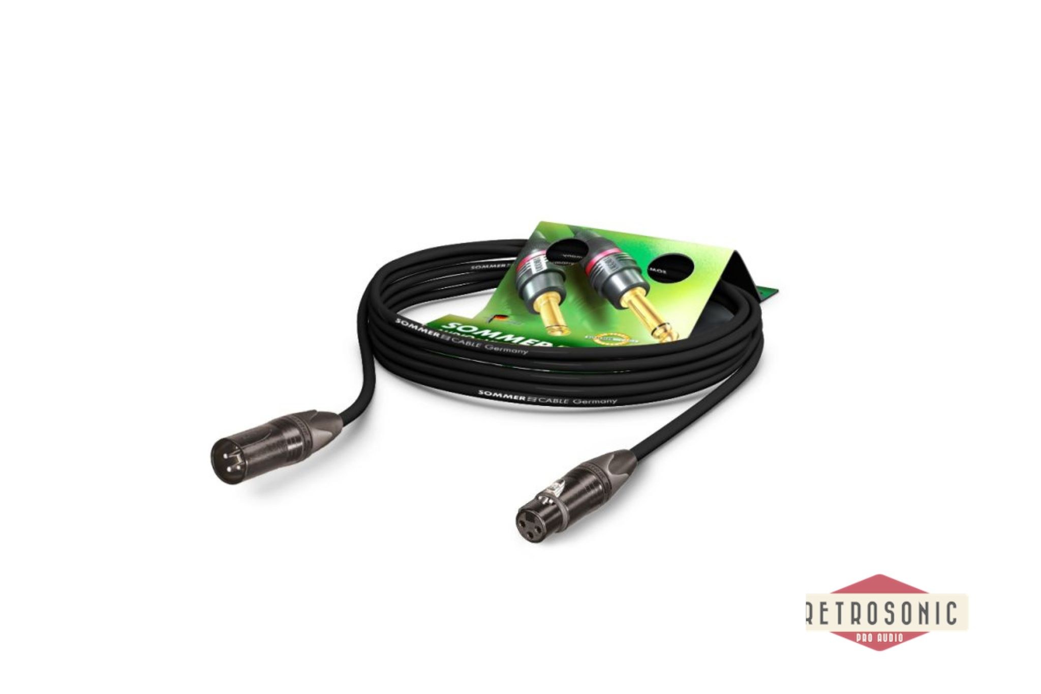 Sommer Microphone Cable Stage 22 Highflex, 2 0,22 mm2 | XLR / XLR, NEUTRIK 3,00m | black